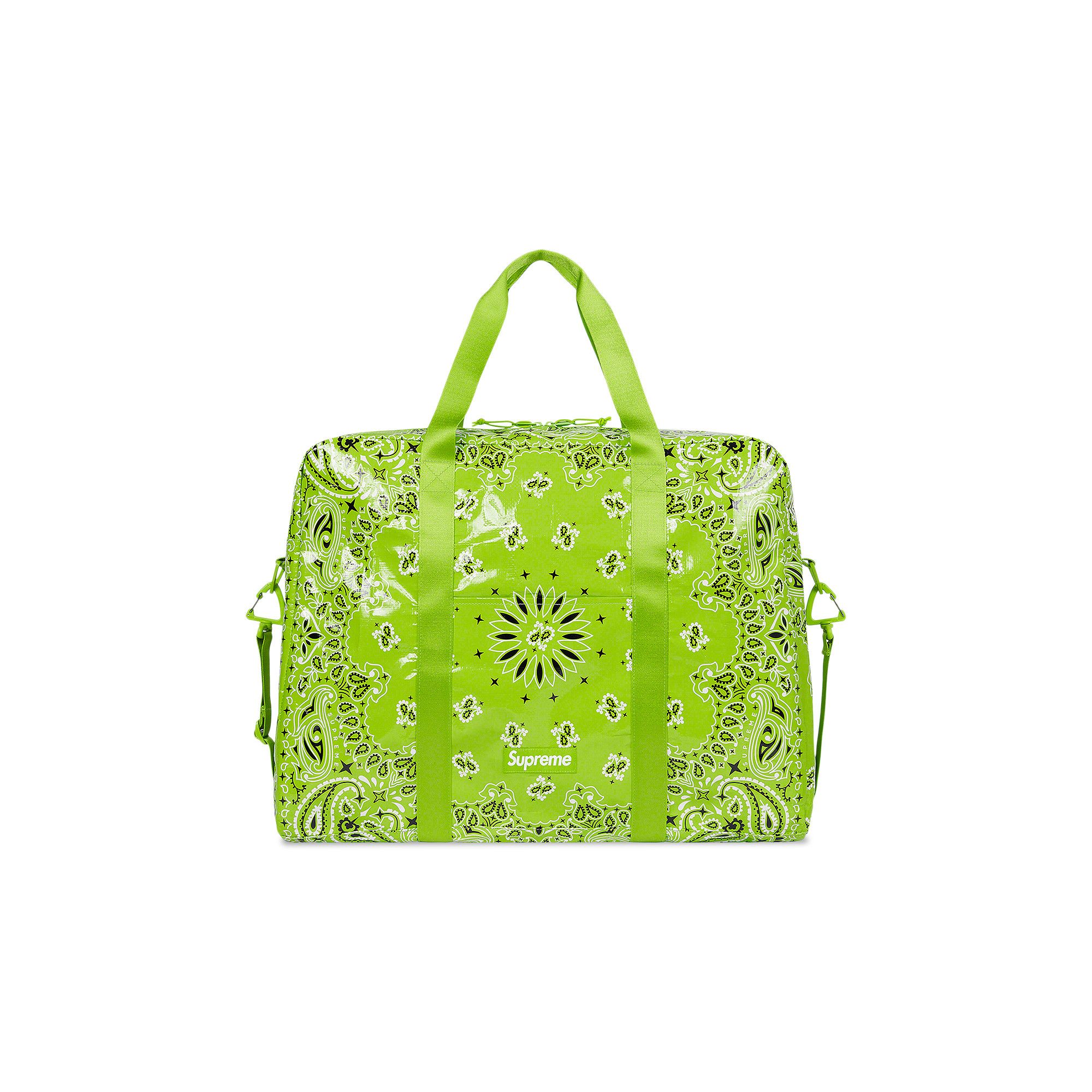 Buy Supreme Bandana Tarp Large Duffle Bag 'Bright Green