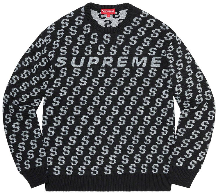 Supreme S Repeat Sweater Black