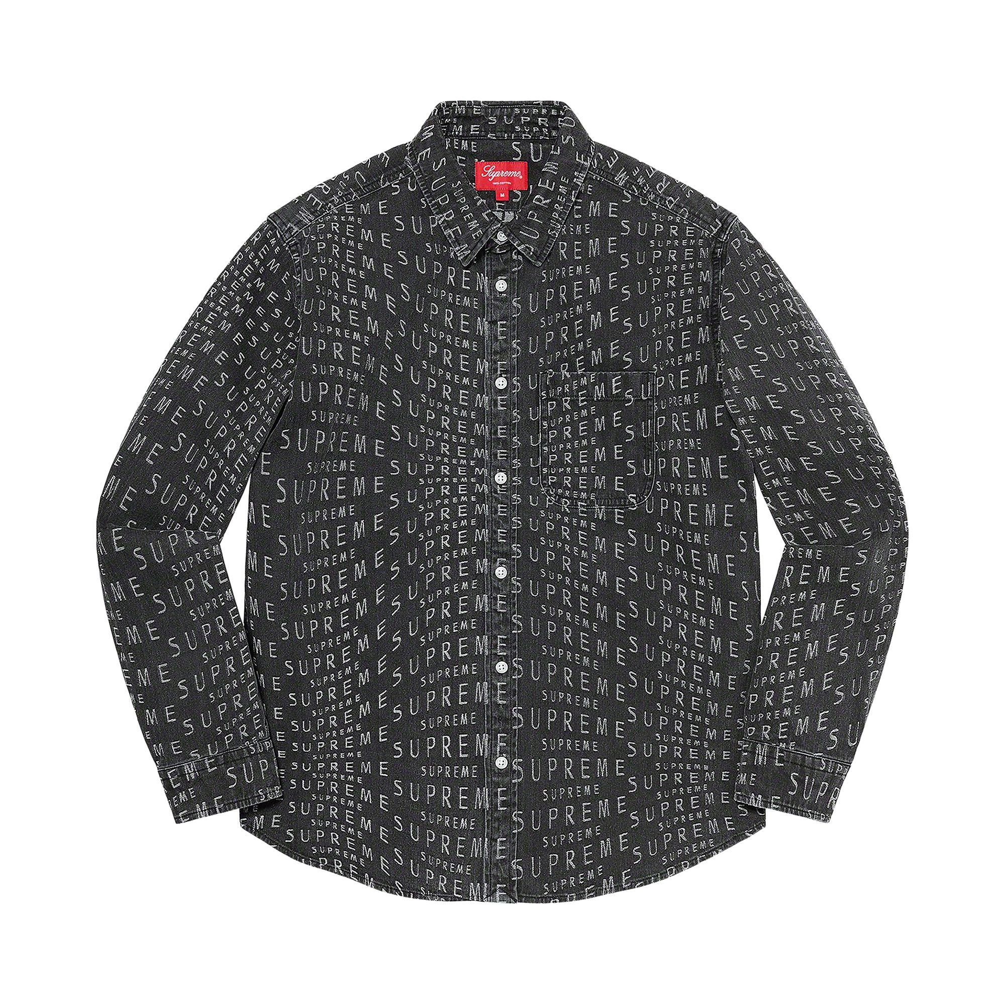 Supreme Jacquard Denim Trucker Jacket Indigo Jacquard Logos Denim