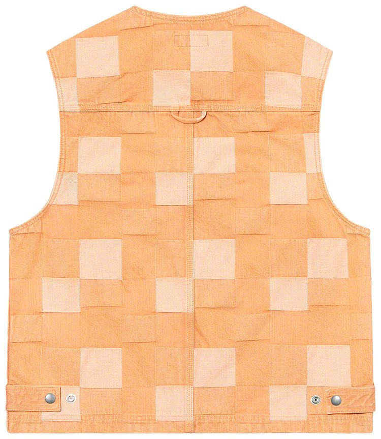 Supreme Patched Denim Vest Rust