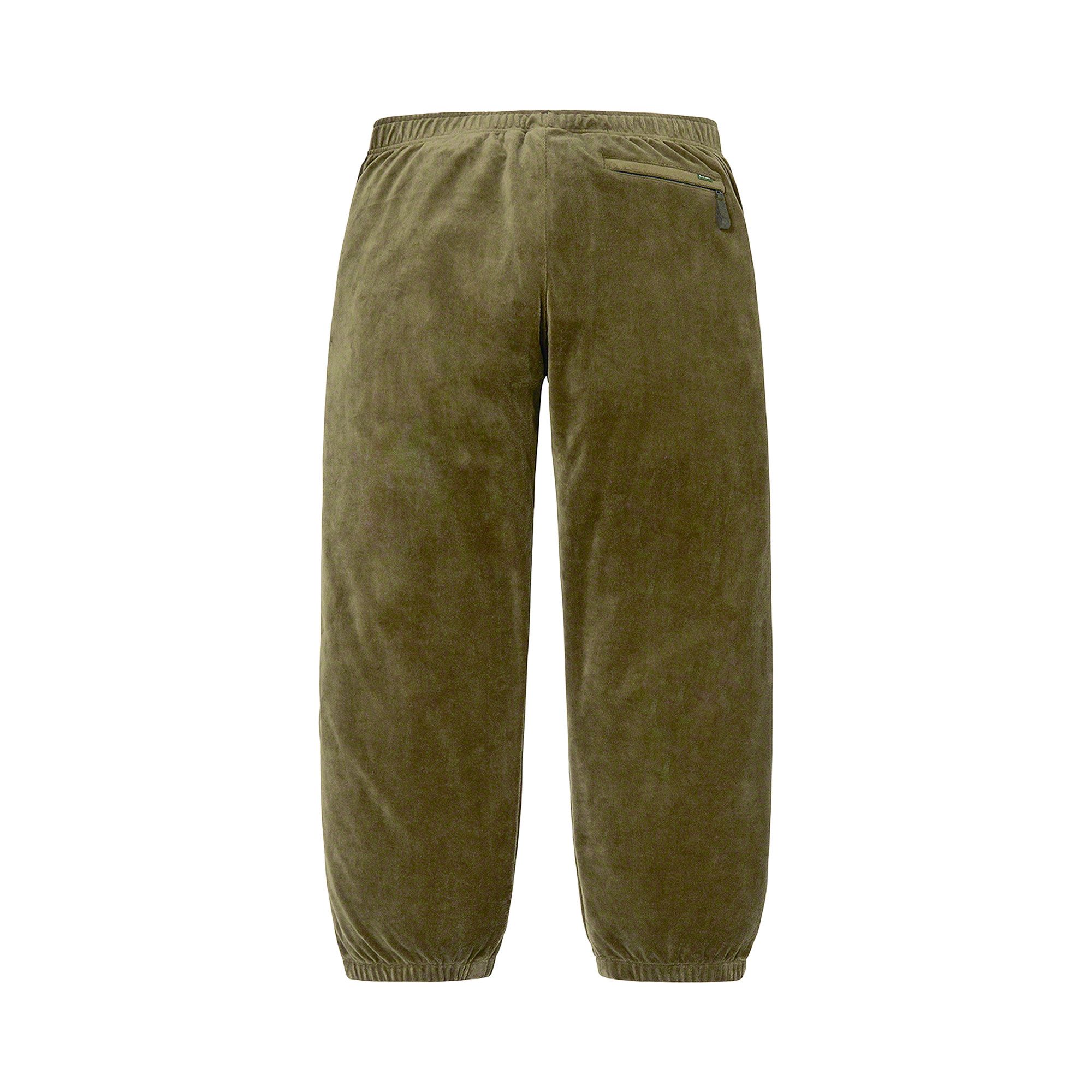 Buy Supreme Studded Velour Track Pant 'Olive' - FW22P41 OLIVE | GOAT