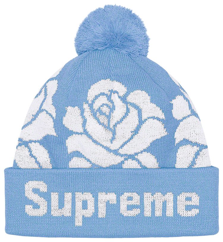 Supreme Rose Beanie Light Blue