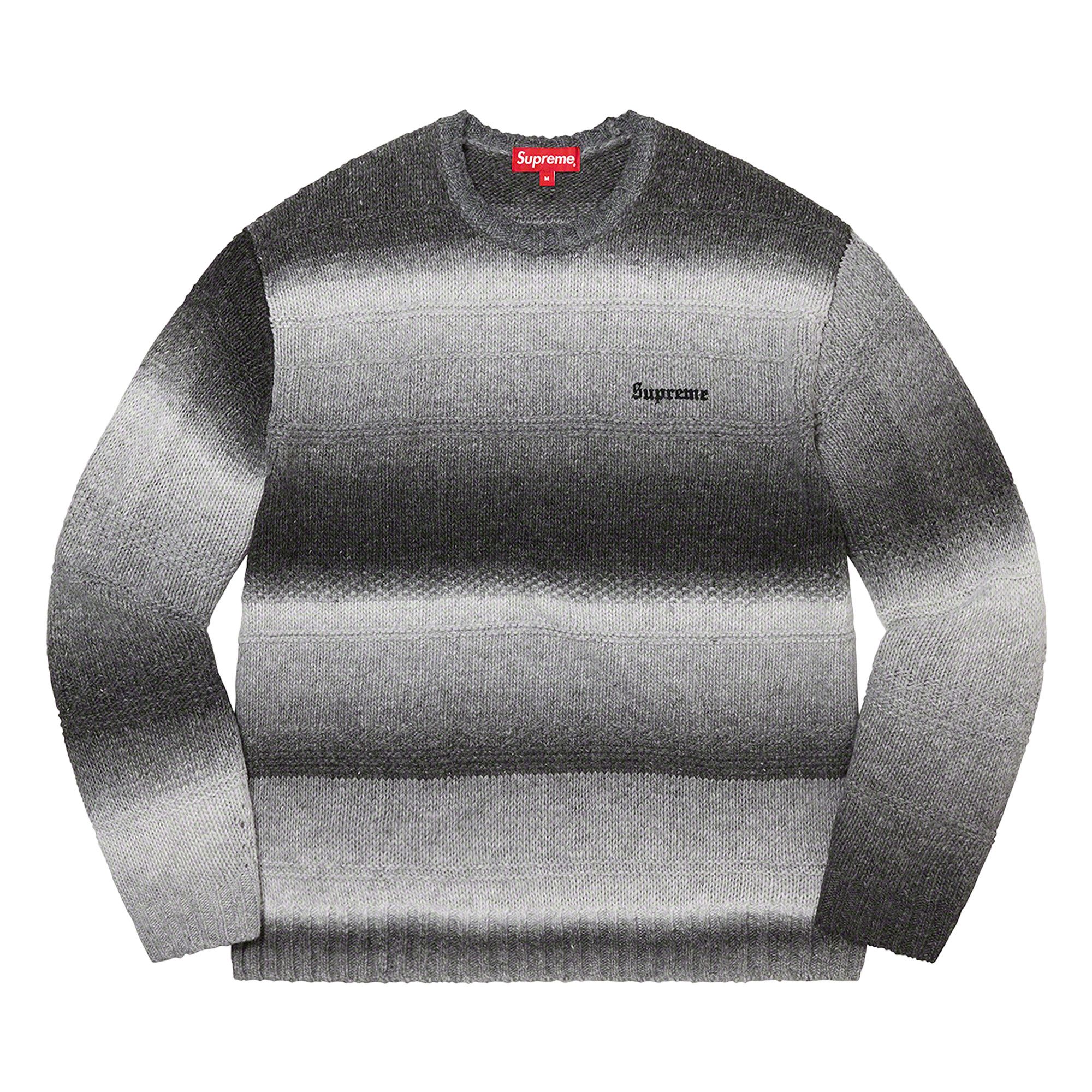 Buy Supreme Gradient Stripe Sweater 'Black' - FW22SK12 BLACK | GOAT IT