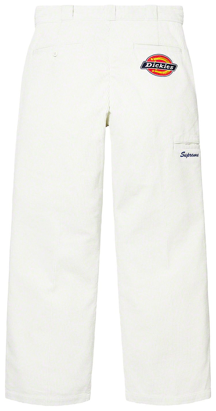 Supreme x Dickies Double Knee Corduroy Work Pant White