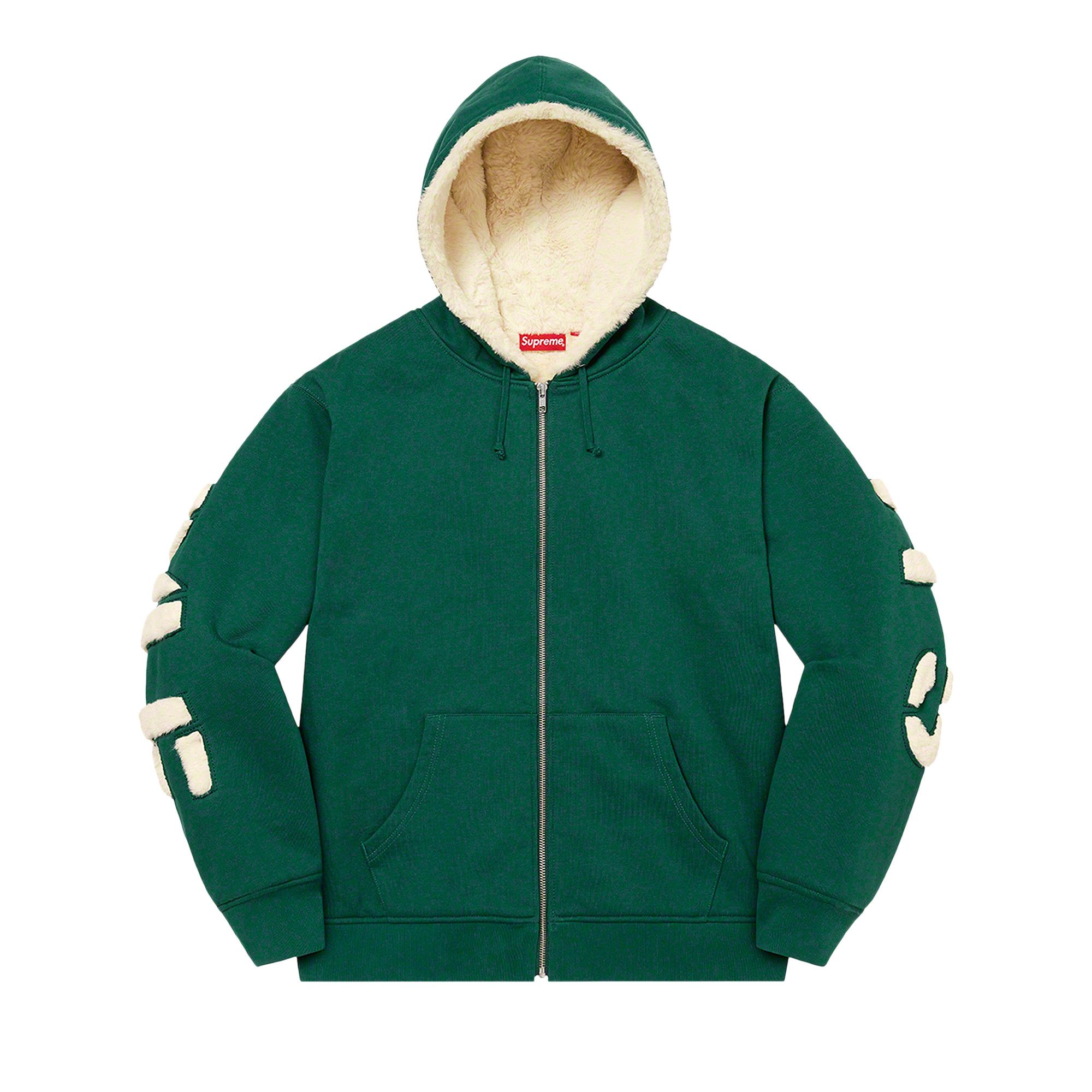Supreme jet sleeve zip up hooded sweatshirt discount