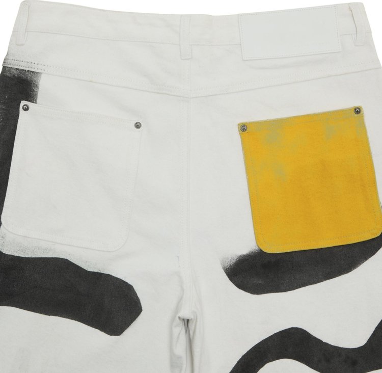 Glass Cypress Painted Jeans White