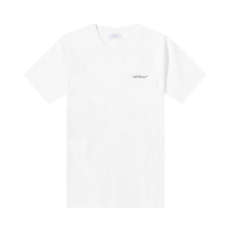 Off White Scratch Arrows Slim Short Sleeve Tee WhiteBlack