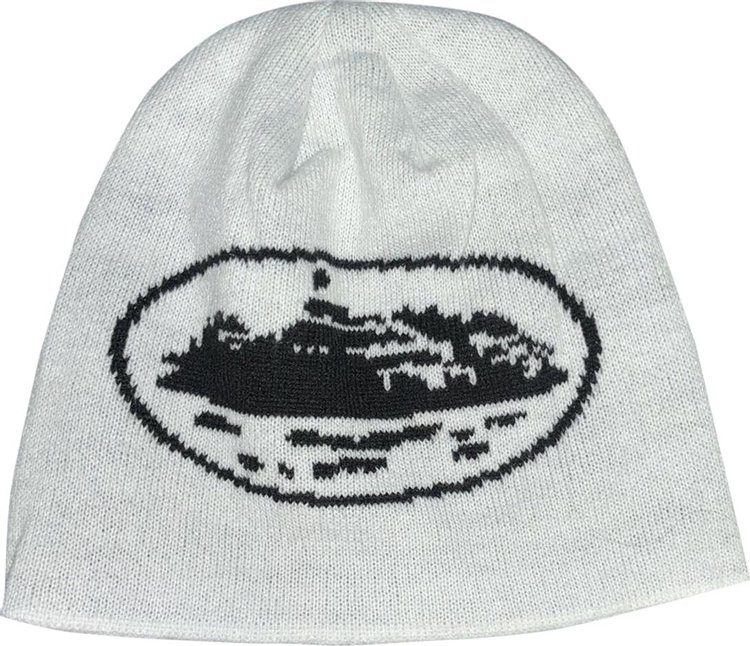 Corteiz Alcatraz Beanie White