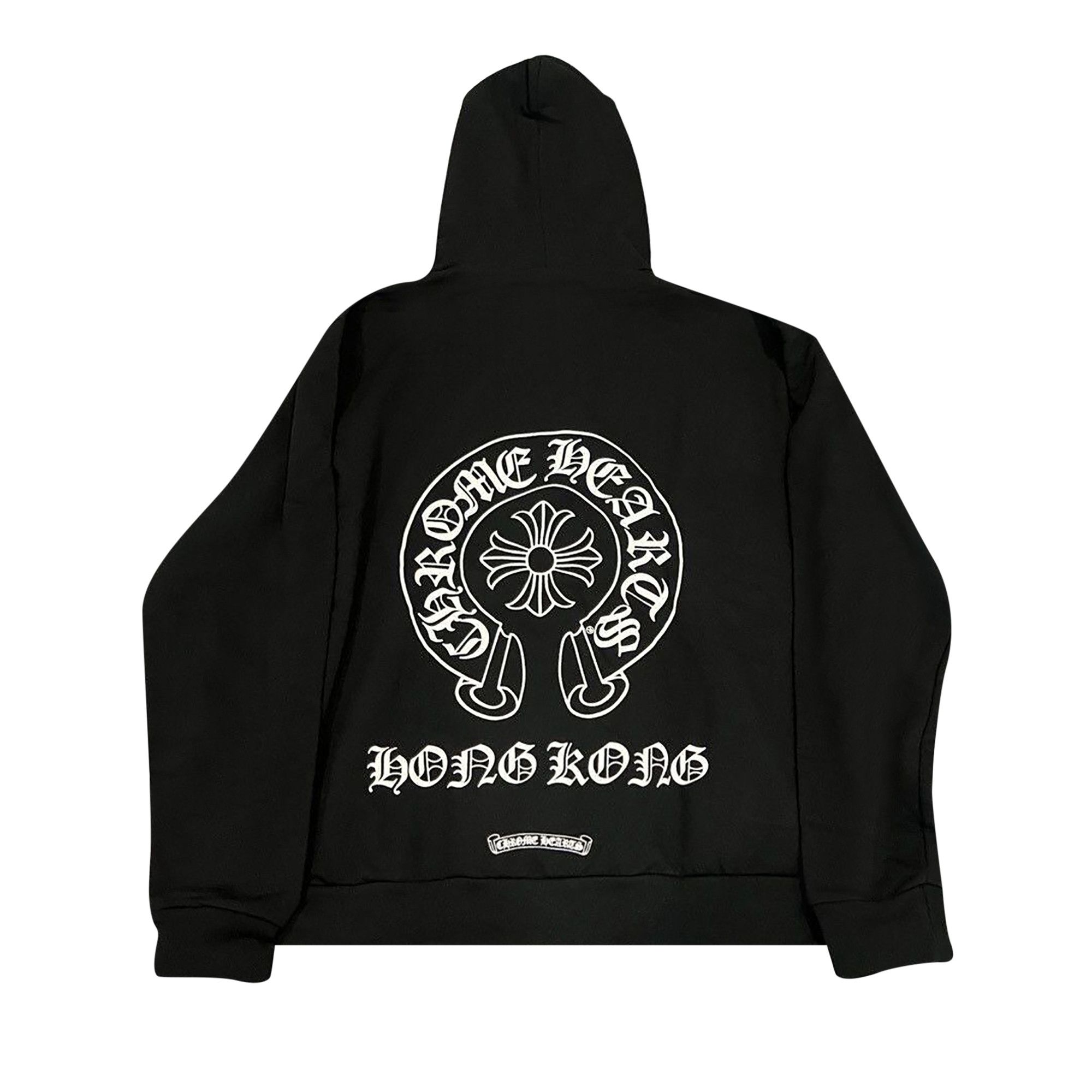 Buy Chrome Hearts Hong Kong Exclusive Scroll Label Hoodie 'Black