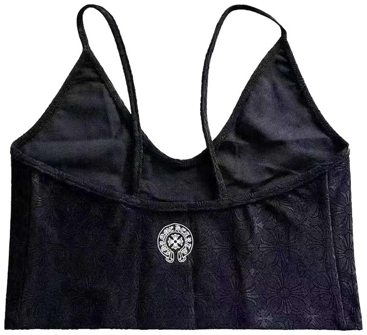 Chrome Hearts Cross Motif Cropped Tank Top Black