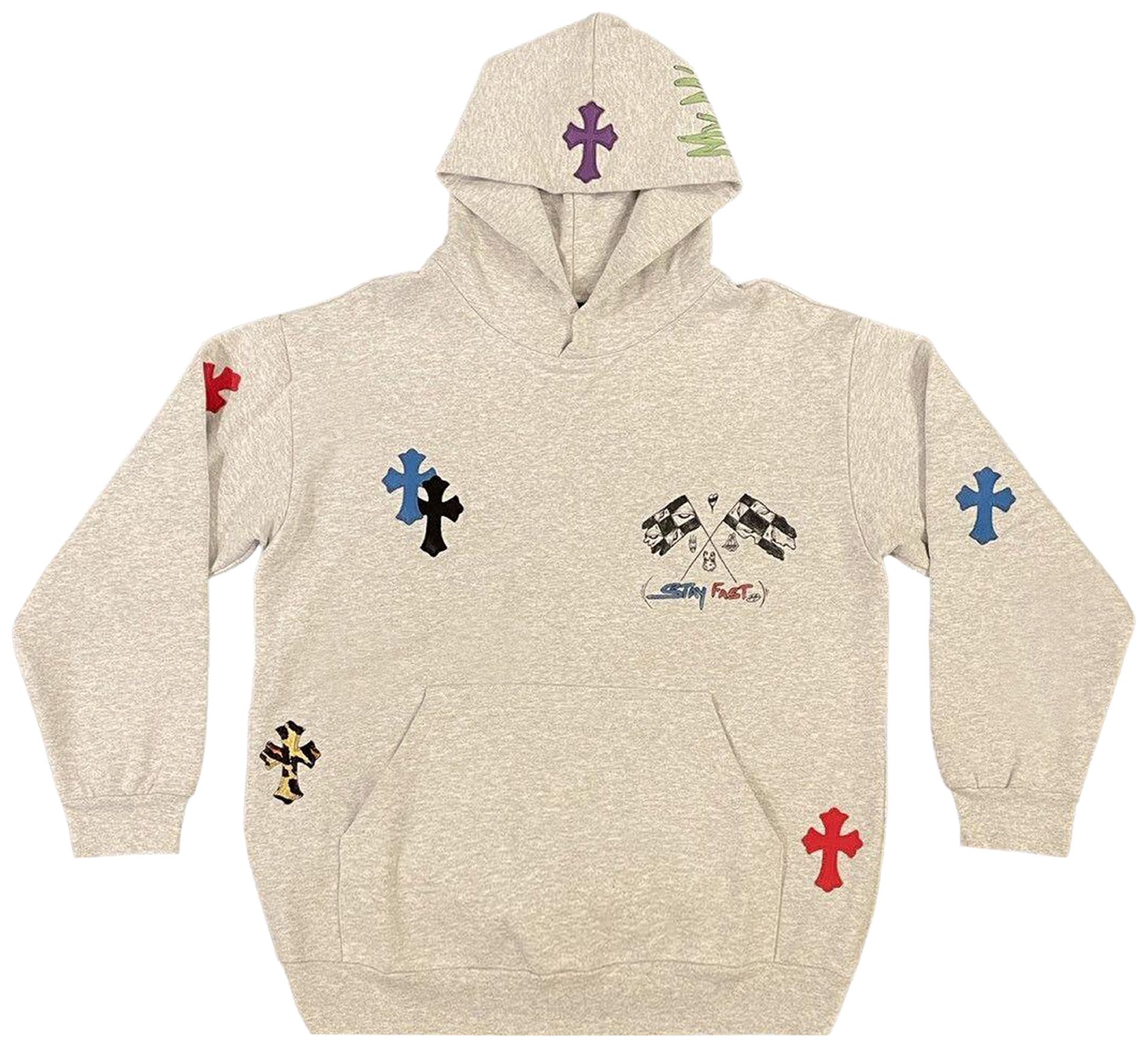 Buy Chrome Hearts 1 Of 1 Matty Boy Cross Hoodie Grey Multicolor buy-chrome-hearts-1-of-1-matty-boy-cross-hoodie-grey-multicolor