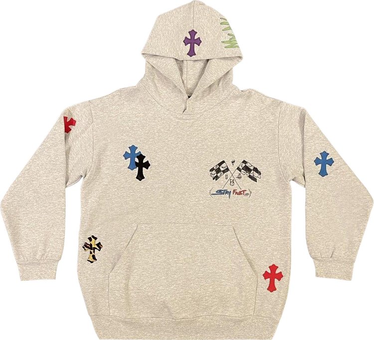 Chrome Hearts 1 Of 1 Matty Boy Cross Hoodie GreyMulticolor