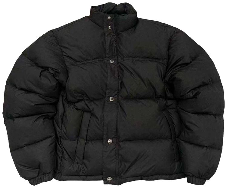Chrome Hearts Monogram Print Puffer Jacket Black