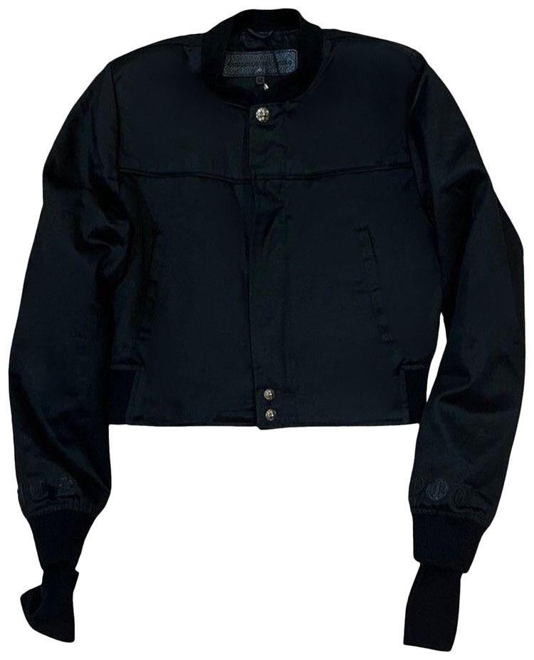 Chrome Hearts x Bella Hadid Fuck You Patch Cropped Jacket Black