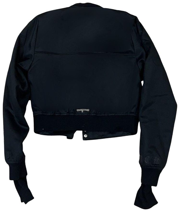 Chrome Hearts x Bella Hadid Fuck You Patch Cropped Jacket Black