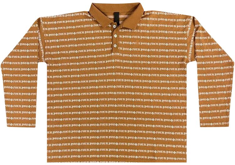 Chrome Hearts Matty Boy Long Sleeve Rugby Polo Tan