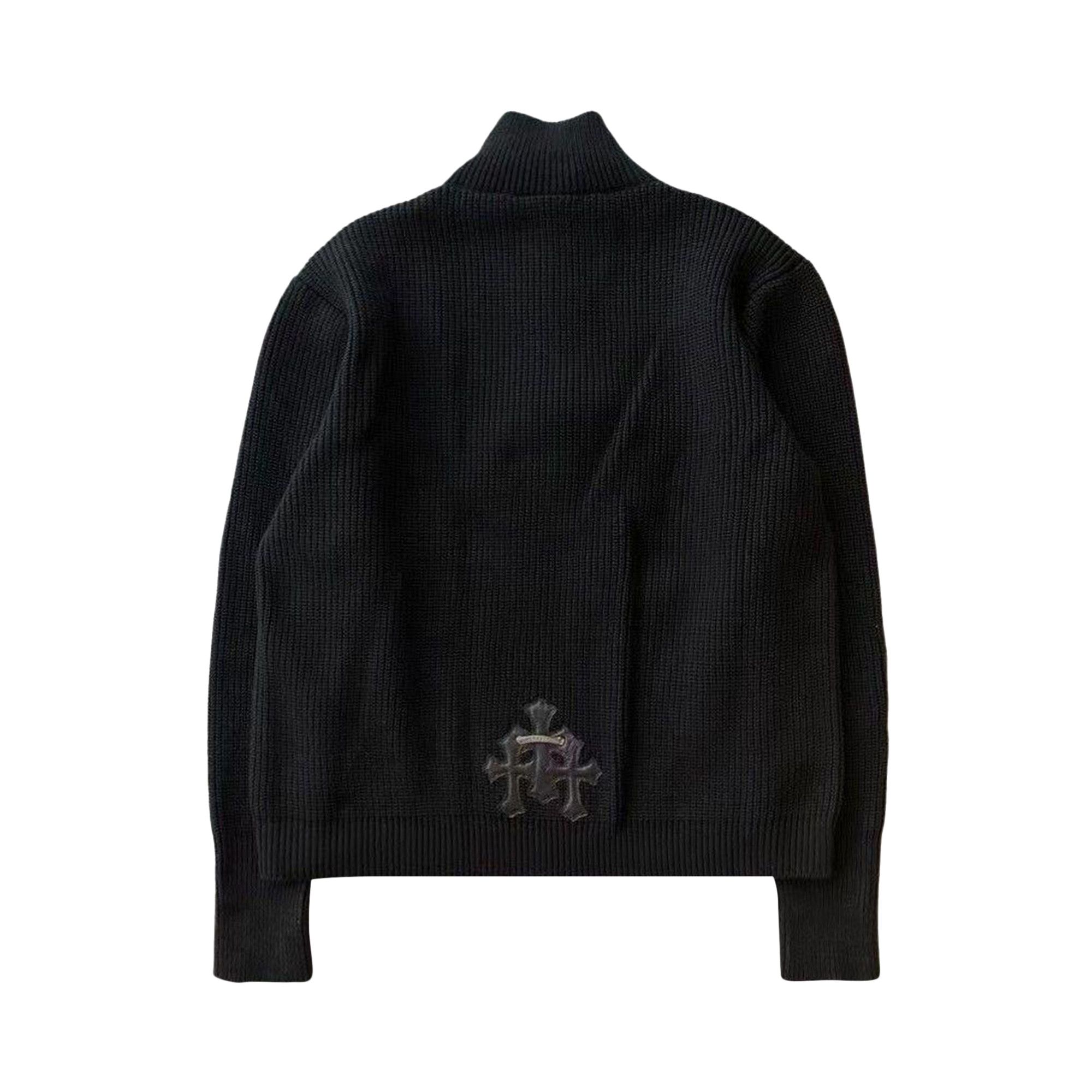 小物 CHROME HEARTS REC ZIP 3PTCH Buy Chrome Hearts Ponyhair Cross Quarter Zip 'Black' - 1383