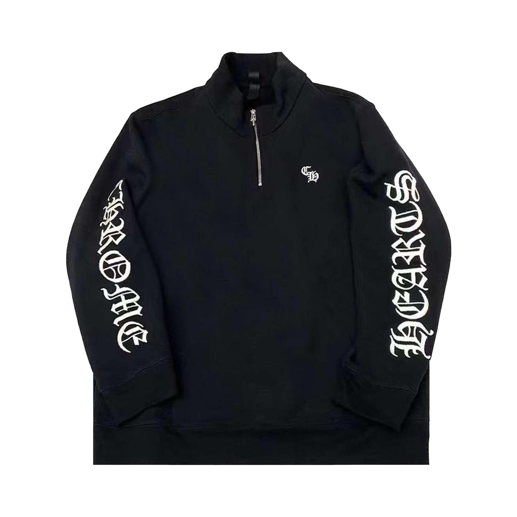 Buy Chrome Hearts Sleeve Logo Slo Ride Quarter Zip 'Black' - 1383