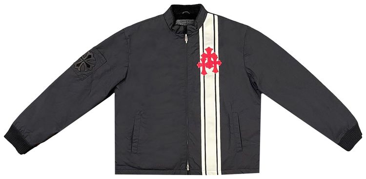 Chrome Hearts Cross Patch Cobra Racing Nylon Jacket Black