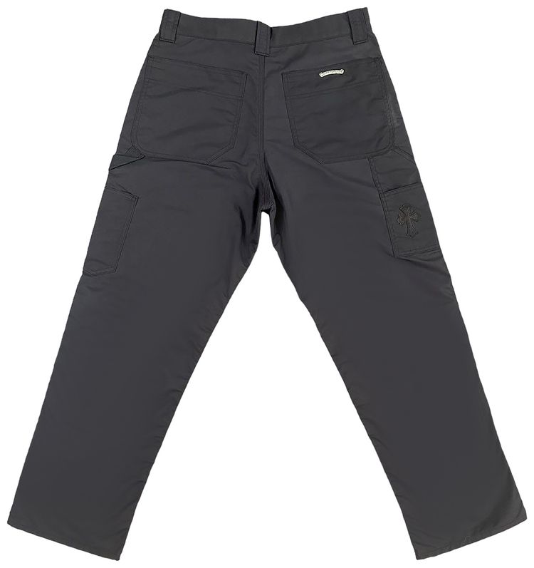 Chrome Hearts Leather Knee Carpenter Pants Black