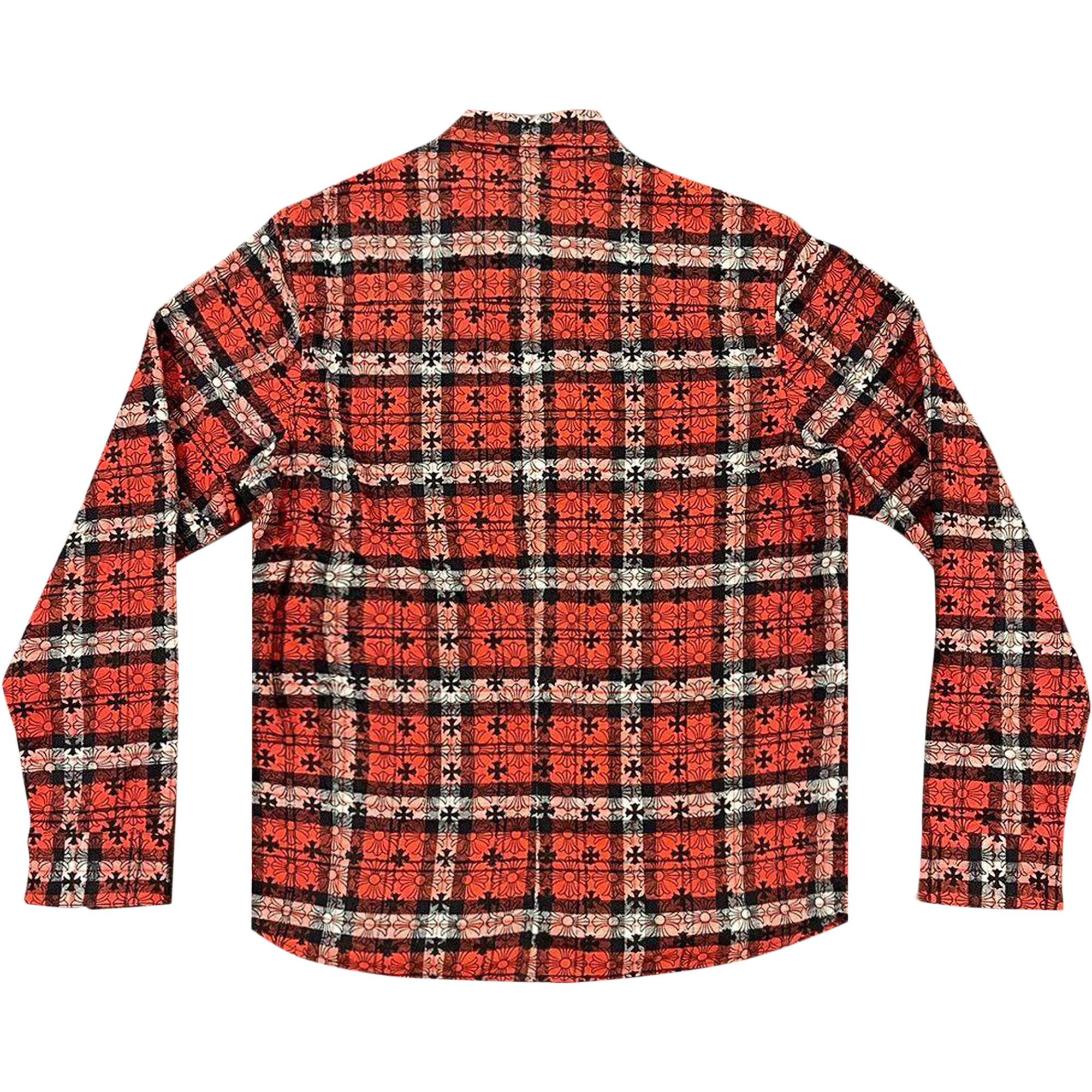 Buy Chrome Hearts Loose Ends Monogram Cross Flannel 'Red/Plaid