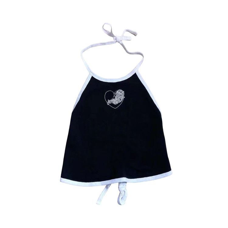 Buy Chrome Hearts Heart Halter Top 'Black/White' - 1383 200000117HHT ...