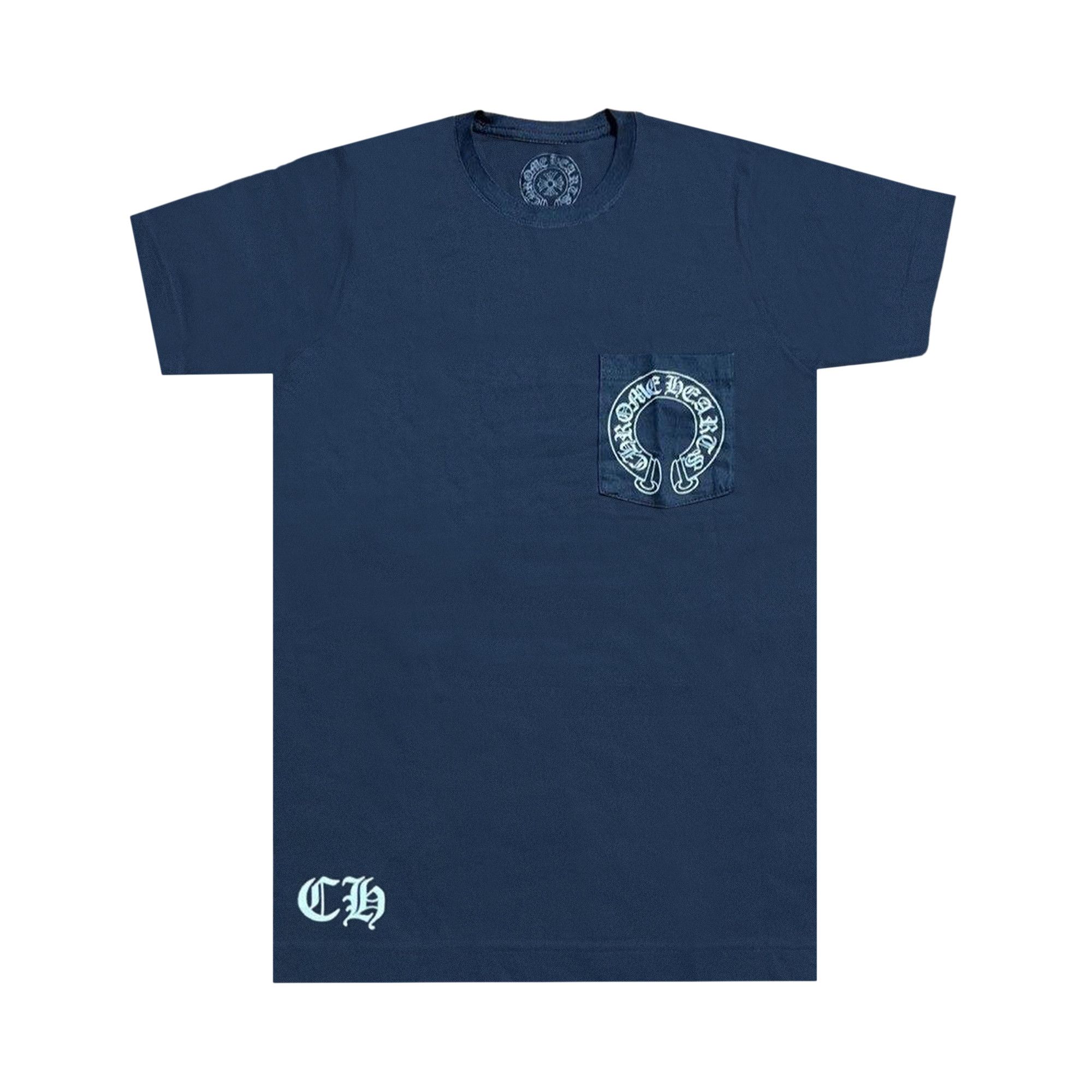Buy Chrome Hearts Malibu Horseshoe Pocket Tee 'Black/Silver