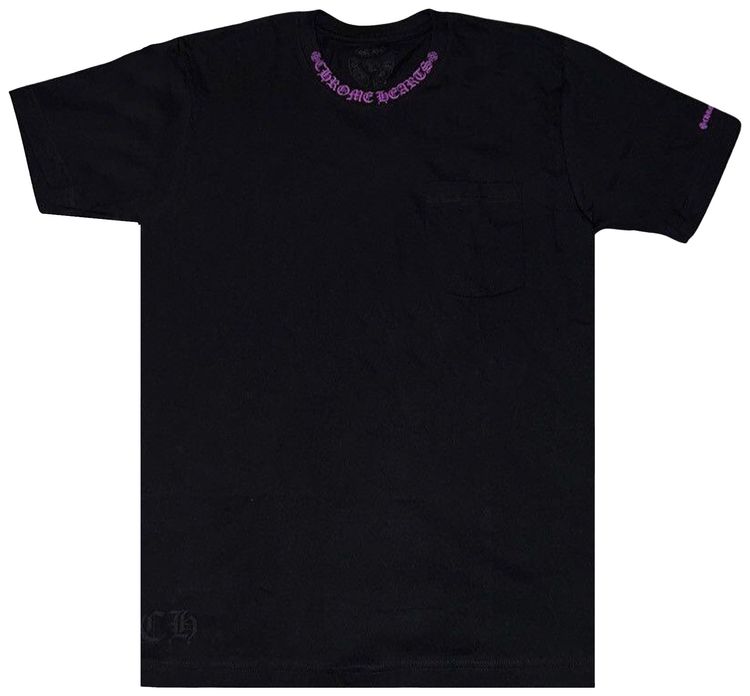 Chrome Hearts Neck Logo Tee BlackPurple