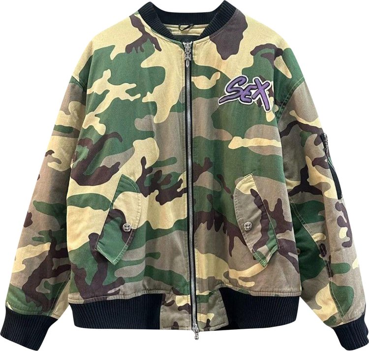 Chrome Hearts Matty Boy Camo Bomber Jacket Camo