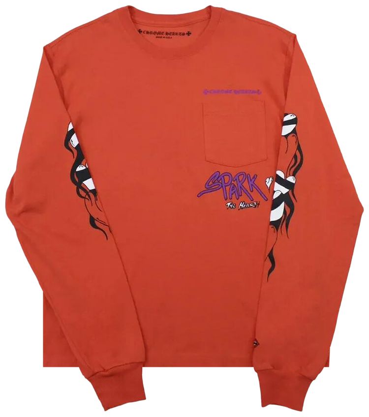 Chrome Hearts Matty Boy SPARK Sadistic Lipstick Long Sleeve Red