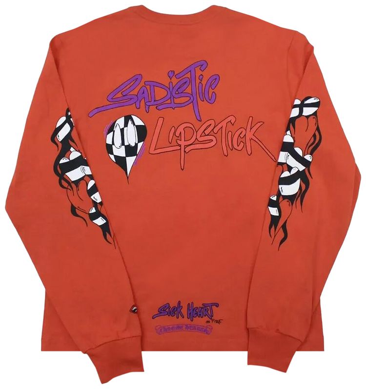 Chrome Hearts Matty Boy SPARK Sadistic Lipstick Long Sleeve Red