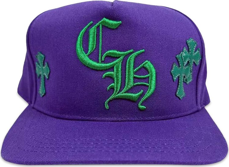 Chrome Hearts Cross Patch Trucker Hat PurpleGreen