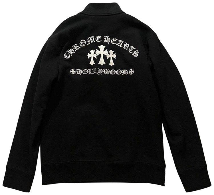 Chrome Hearts Triple Cross Hollywood Quarter Zip Black