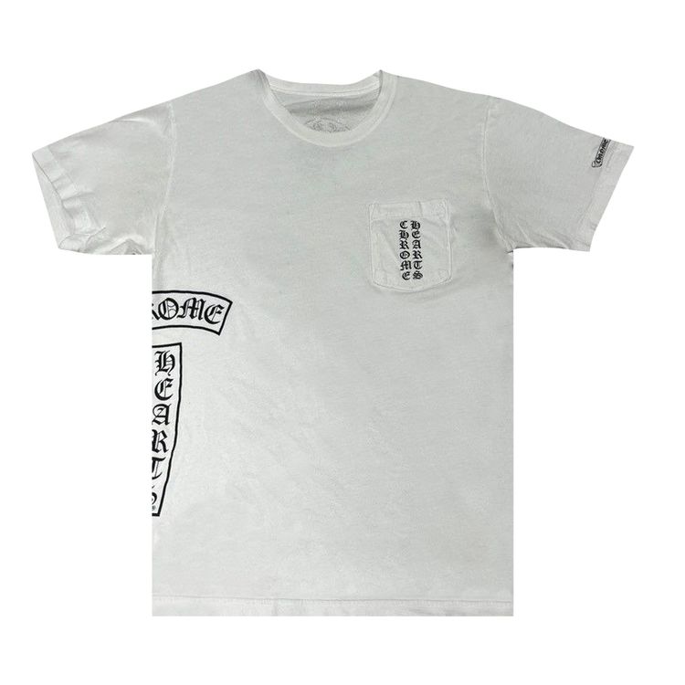 Chrome Hearts T Bar Logo Pocket Tee White