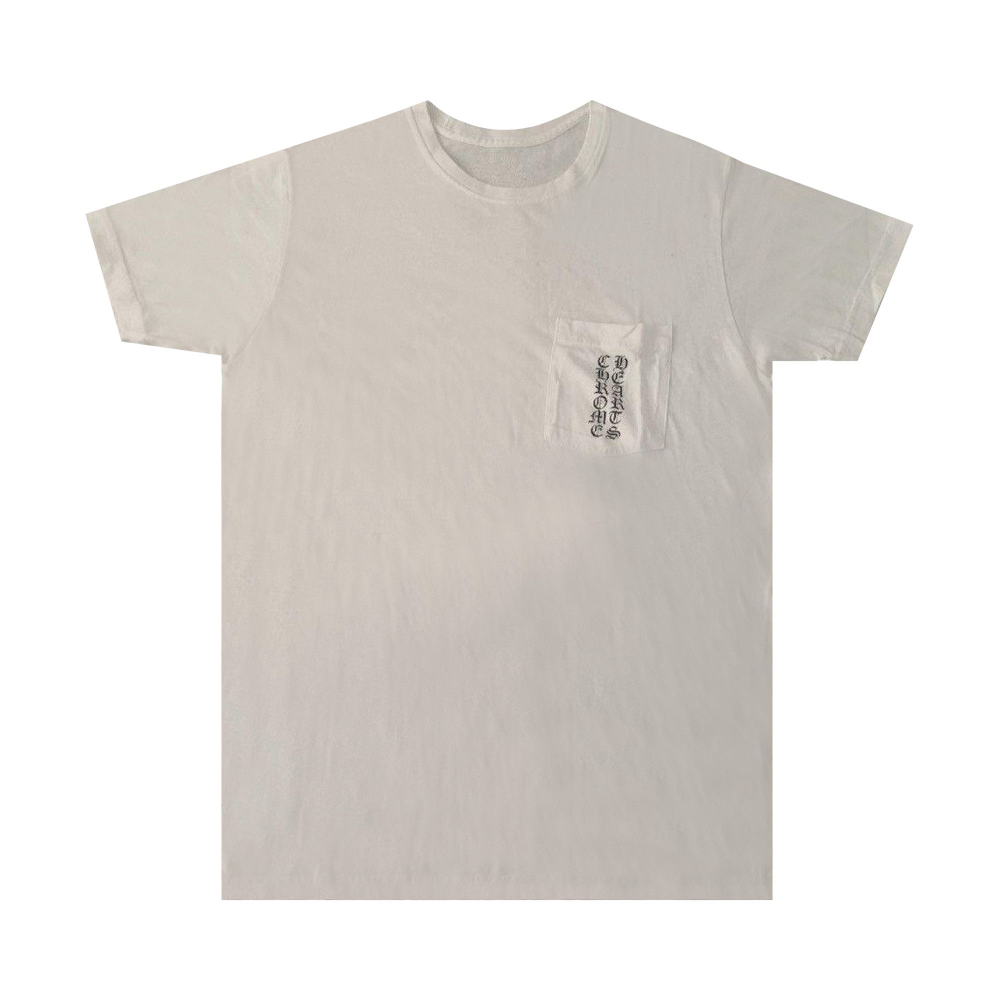 Buy Chrome Hearts Vertical Logo Pocket Tee 'White' - 1383