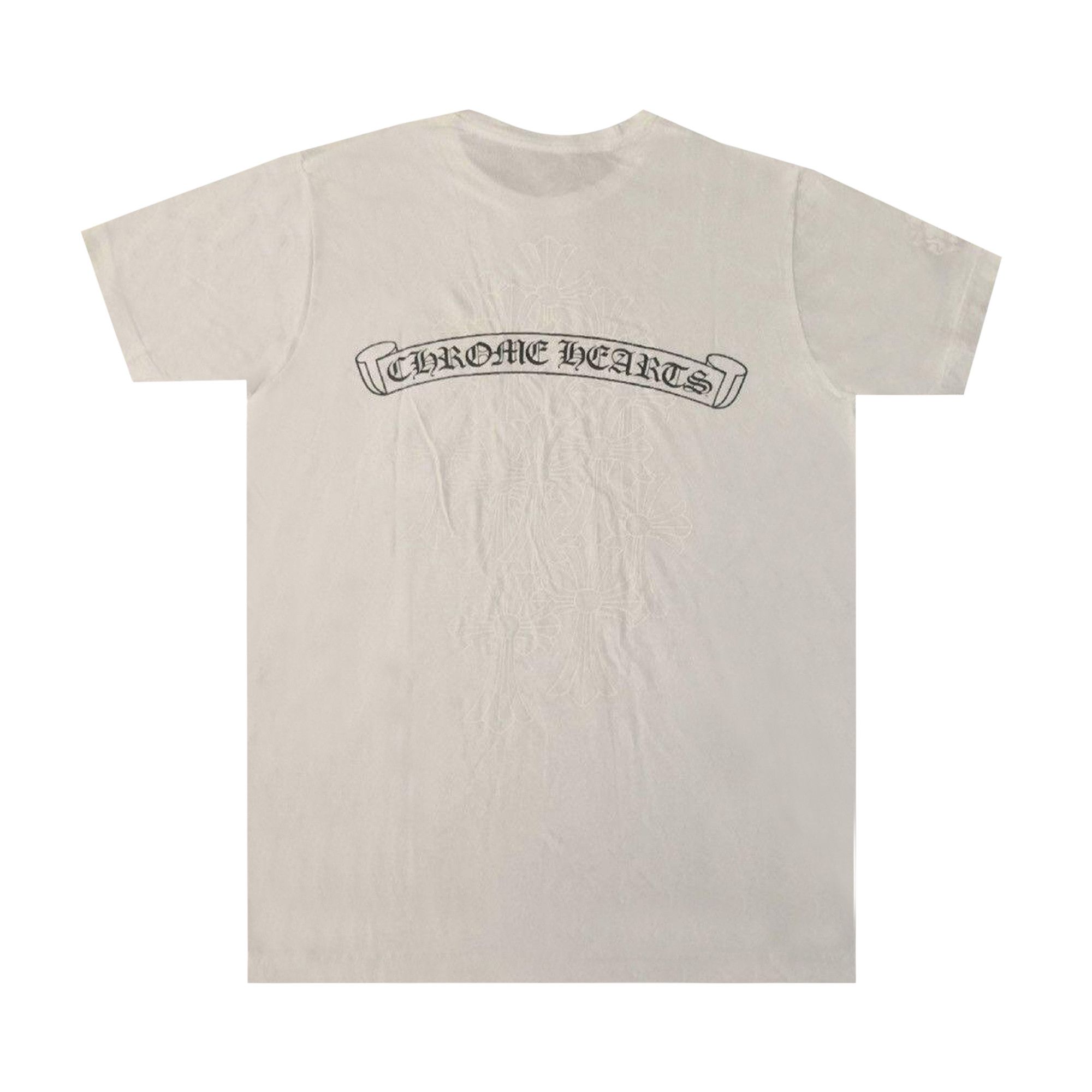 Buy Chrome Hearts Vertical Logo Pocket Tee 'White' - 1383