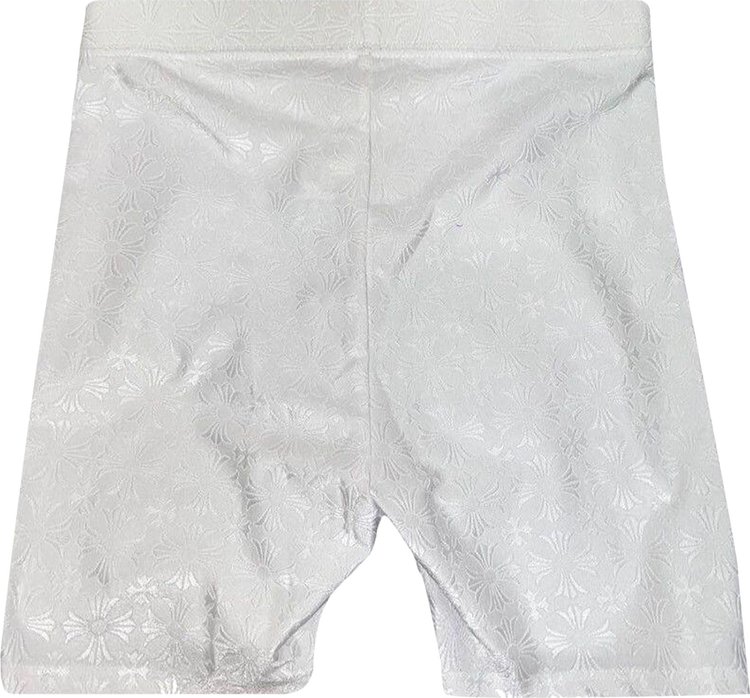 Chrome Hearts Scroll Logo Biker Shorts White