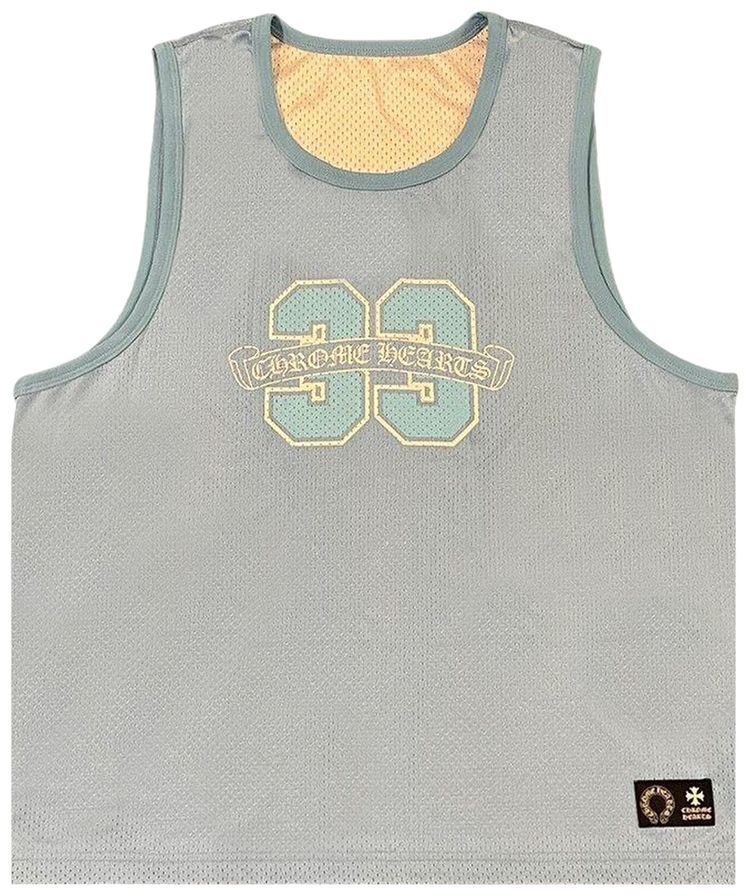 Chrome Hearts Japan Exclusive Mesh Reversible Basketball Jersey Baby BlueWhite