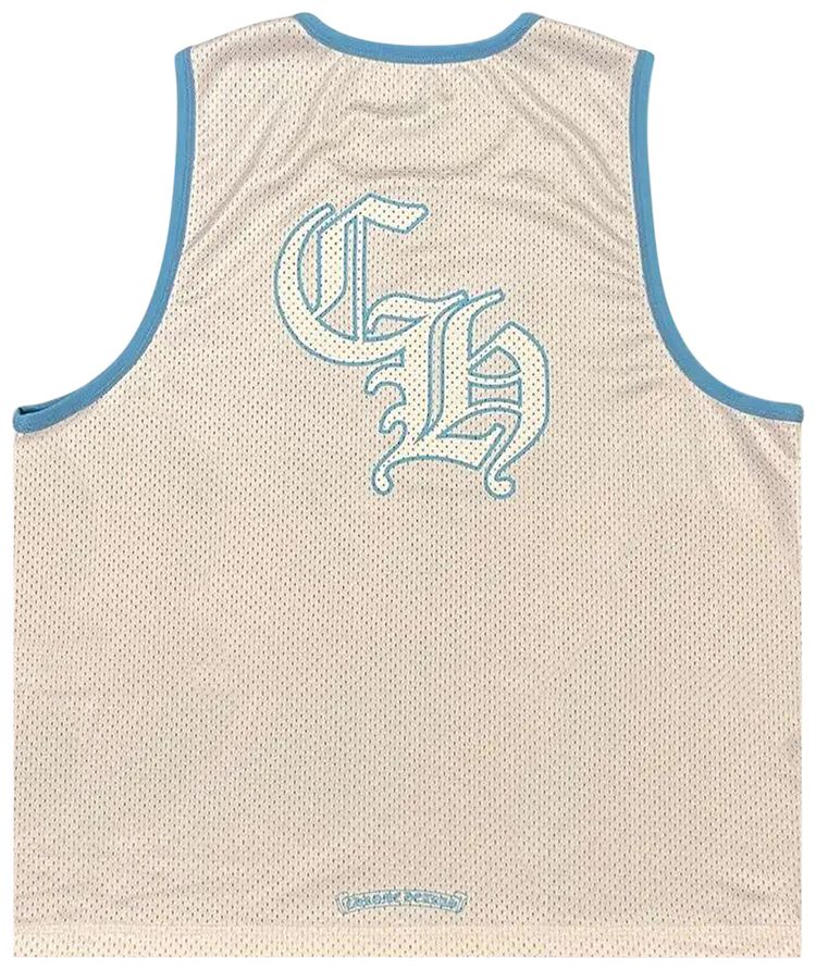 Chrome Hearts Japan Exclusive Mesh Reversible Basketball Jersey Baby BlueWhite