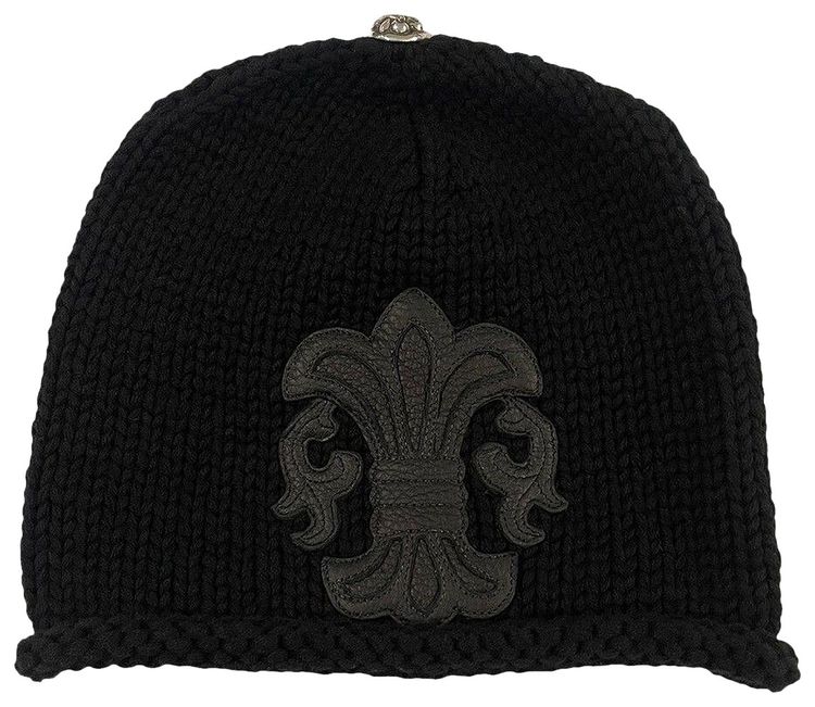 Chrome Hearts Fleur Patch Beanie Black