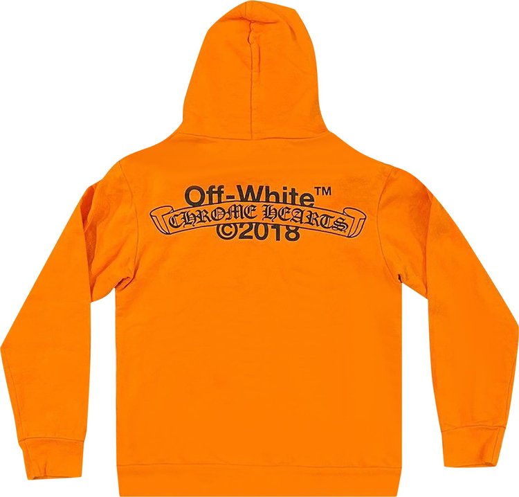 Chrome Hearts x Off White Scroll Hoodie Orange