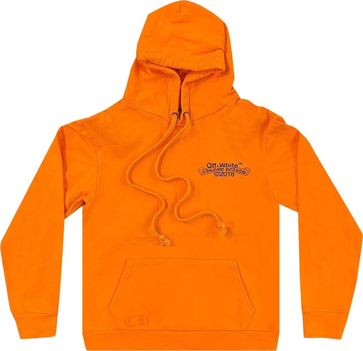 Chrome Hearts x Off White Scroll Hoodie Orange