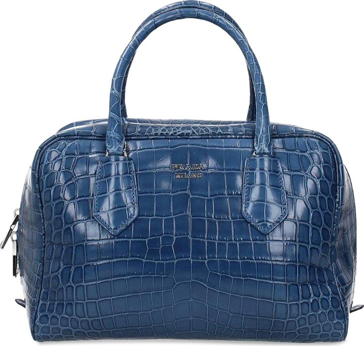 Prada Crocodile Heaventy Bag Blue