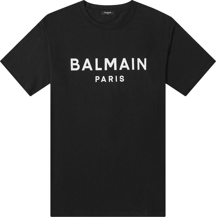 Balmain Logo T Shirt BlackRed