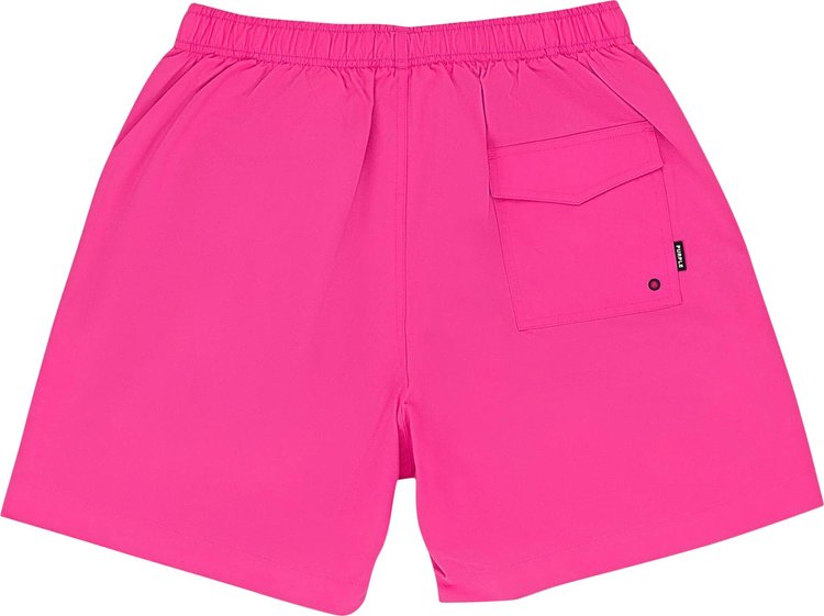 PURPLE BRAND Logo Elasticated Waistband Shorts Neon Pink