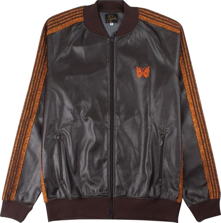 Needles Rib Collar Track Jacket Brown