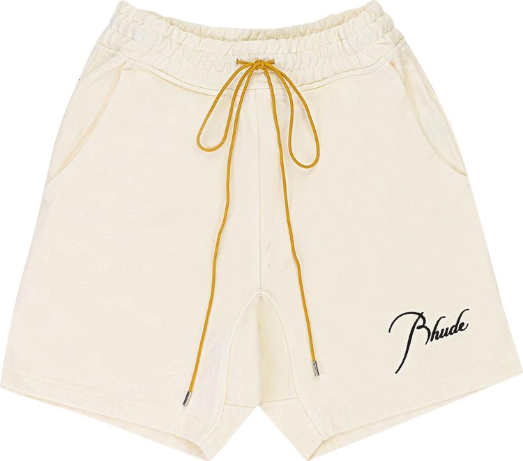 Rhude Ssense Exclusive Script Shorts Cream