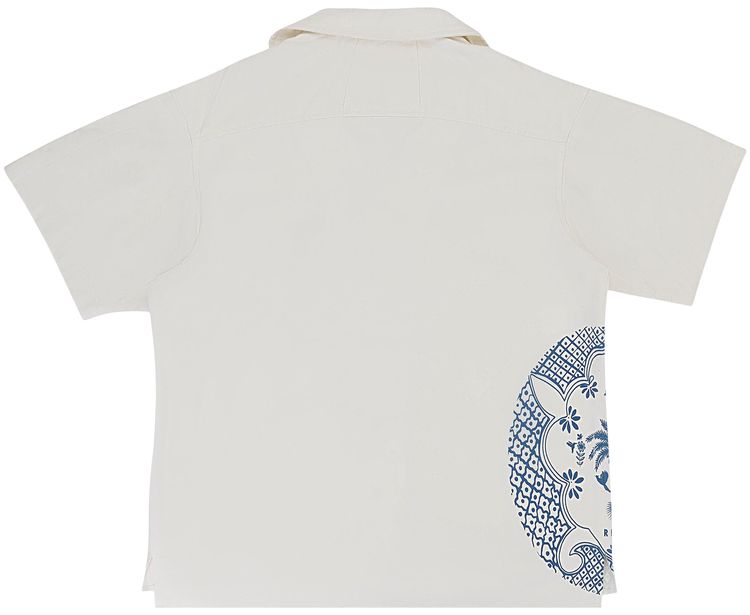 Rhude Short Sleeve Shirt CreamBlue