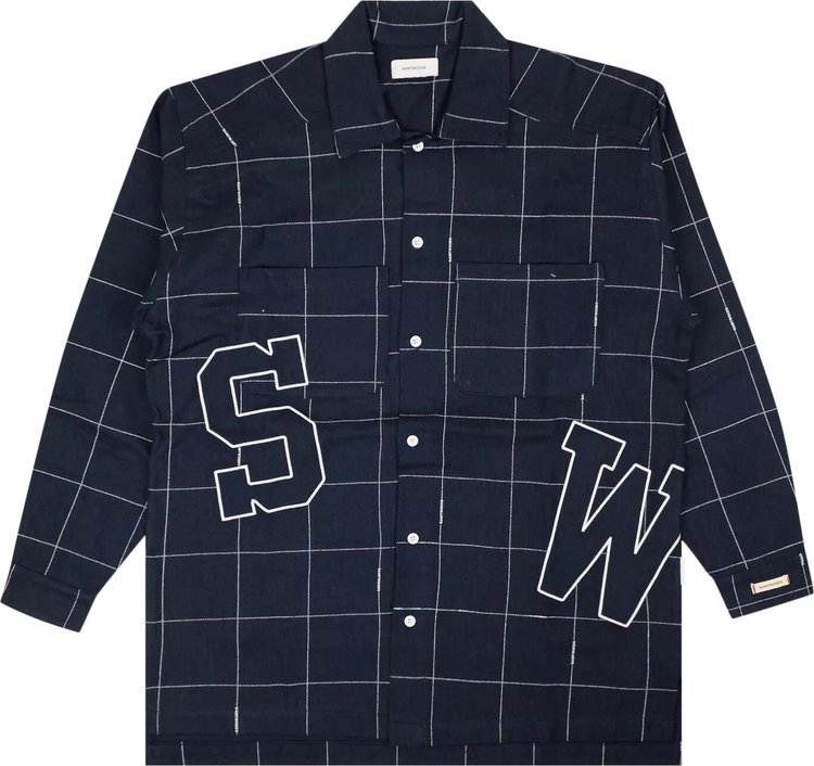 Saintwoods Contrast Stich Flannel Shirt Multicolor