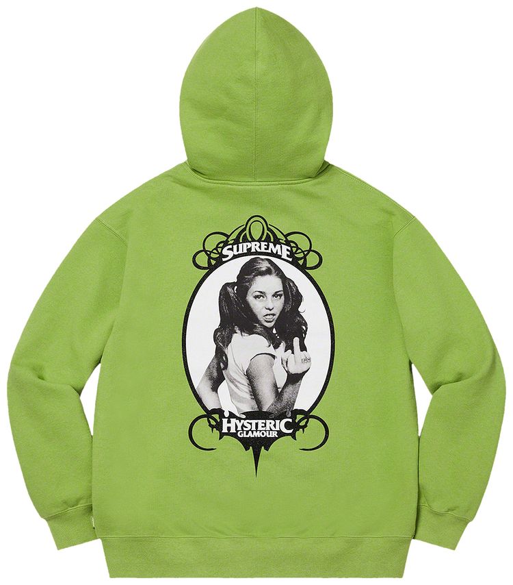 Supreme x Hysteric Glamour Zip Up Hooded Sweatshirt Lime